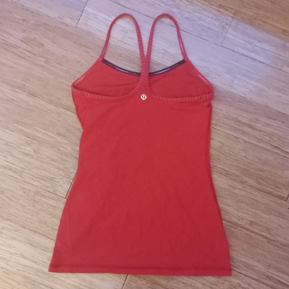 LULULEMON Orange Tank Top! - Size 4- Power Y Racer Back - Picture 2 of 7
